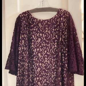 Women’s Purple Lace Formal Dress Size XL Petite